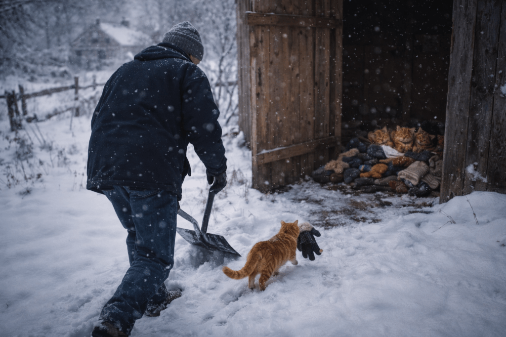 The Stray Cat Kept Stealing the Same Man’s Gloves — Until One Day He Followed&nbsp;It